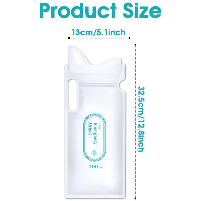 Hannea 4Pcs Urine Bags For Men Women, 700Ml Outdoor Emergency Car Urinal Pee Bag, Gel Vomit Bag For Travel Traffic Jam Children Patient Pregnant