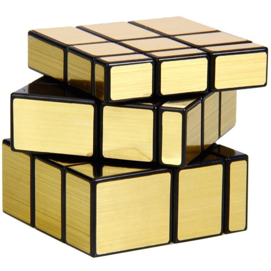 Kiditos Moyu Meilong Mfjs 3X3X3 Gold Mirror High Speed Cube (3X3 Mirror Gold Cubing Classroom) Magic Cube, Gold