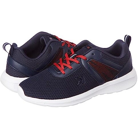 Eeken Men's Casual Lightweight Navy/Red Mesh Sneakers By Paragon-7 (E11263A07A049)