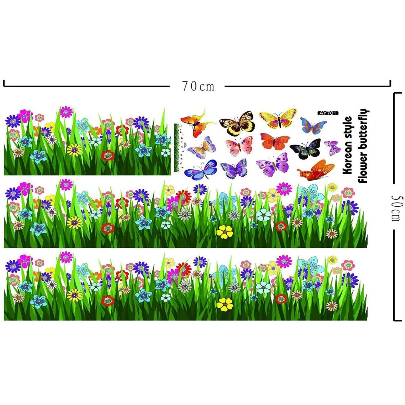 Jaamso Royals Wall Stickers For Living Room Flowers, Floral Wall Stickers, Flower Sticker, Nature Wall Stickers, Garden Stickers For Walls Of Home, Wall Stickers Flower Design (70 Cm X 50 Cm)