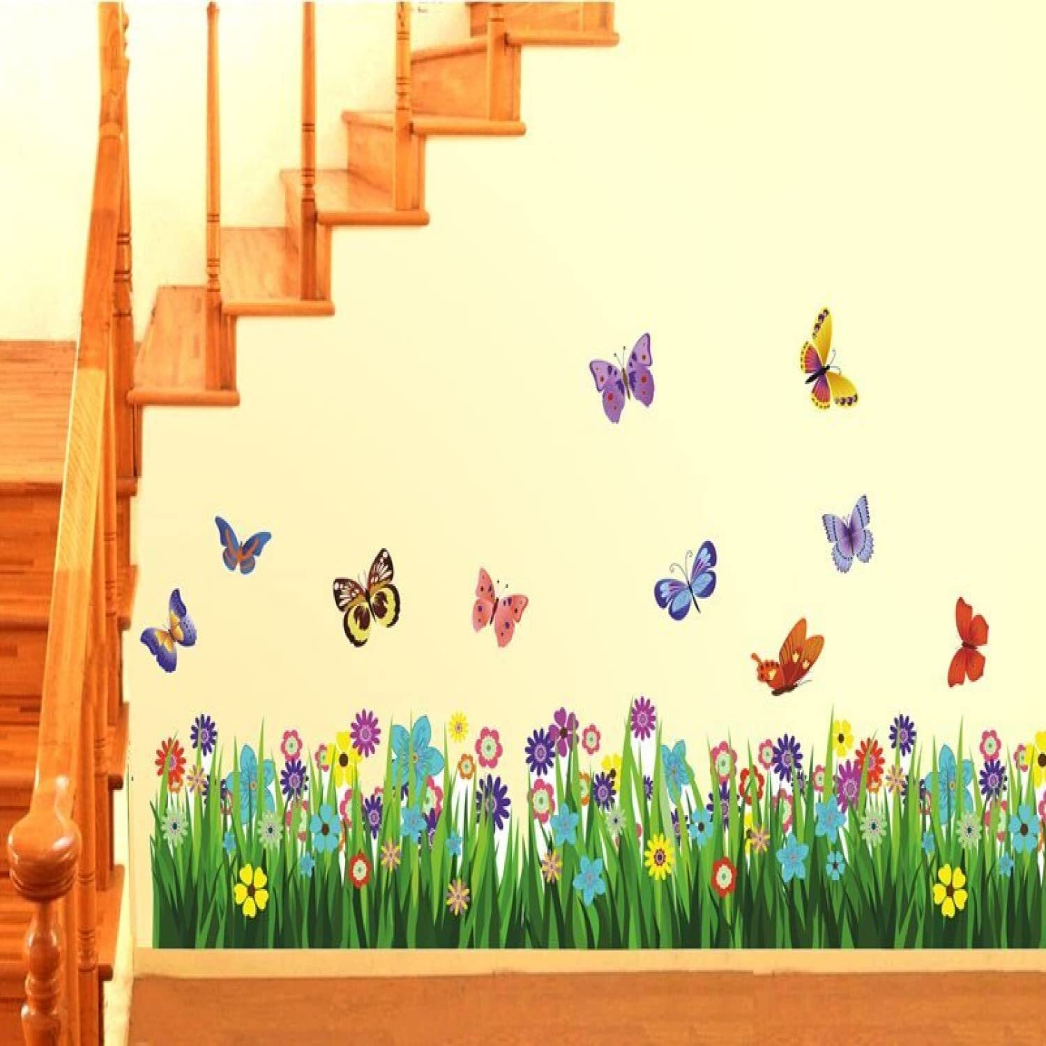 Jaamso Royals Wall Stickers For Living Room Flowers, Floral Wall Stickers, Flower Sticker, Nature Wall Stickers, Garden Stickers For Walls Of Home, Wall Stickers Flower Design (70 Cm X 50 Cm)