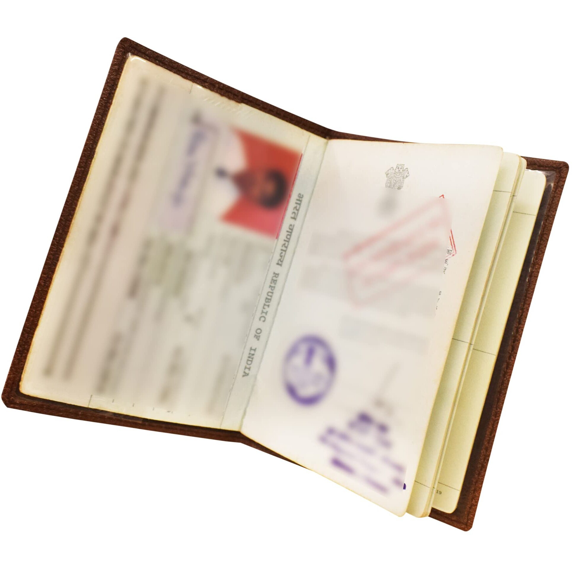 Abys Genuine Leather Coffee Brown Passport Wallet||Passport Cover For Men & Women (Tan)