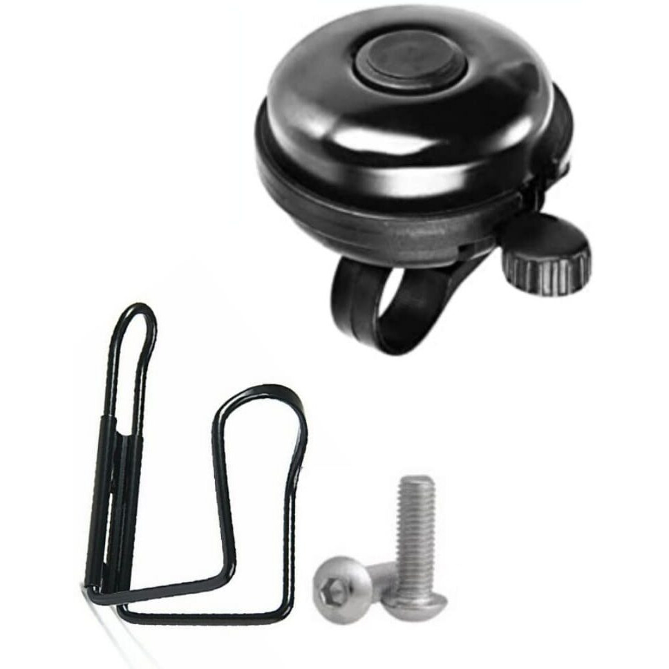 Fastped Bicycle Water Bottle Cage Holder With Handlebar Bell Ring (Combo) Ycle Water Bottle Holder Rack Aluminum Water Bottle Stand Ultra-Loud Cycle Horn For Safety | Lightweight Anti-Rust Cycle Bell