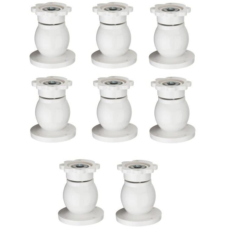 4Ever Magnetic Door Catcher/Stopper/Holder/Blocker | Heavy Duty Plastic Door Stopper For Home & Office (White, Pack Of 8)
