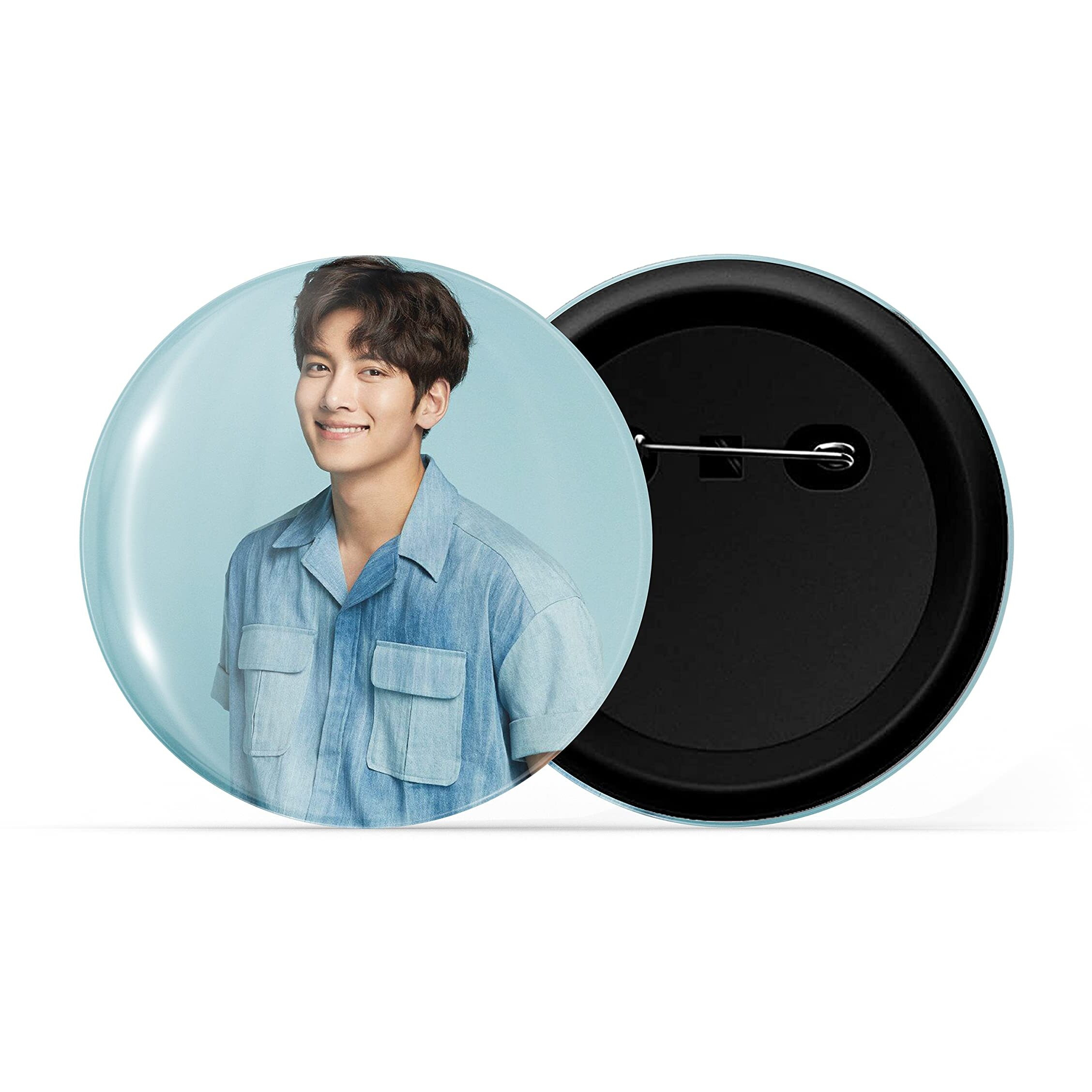 Dhcrafts Pin Badges K-Drama Korean Actor Multicolour Ji Chang-Wook D1 Glossy Finish Design Pack Of 1