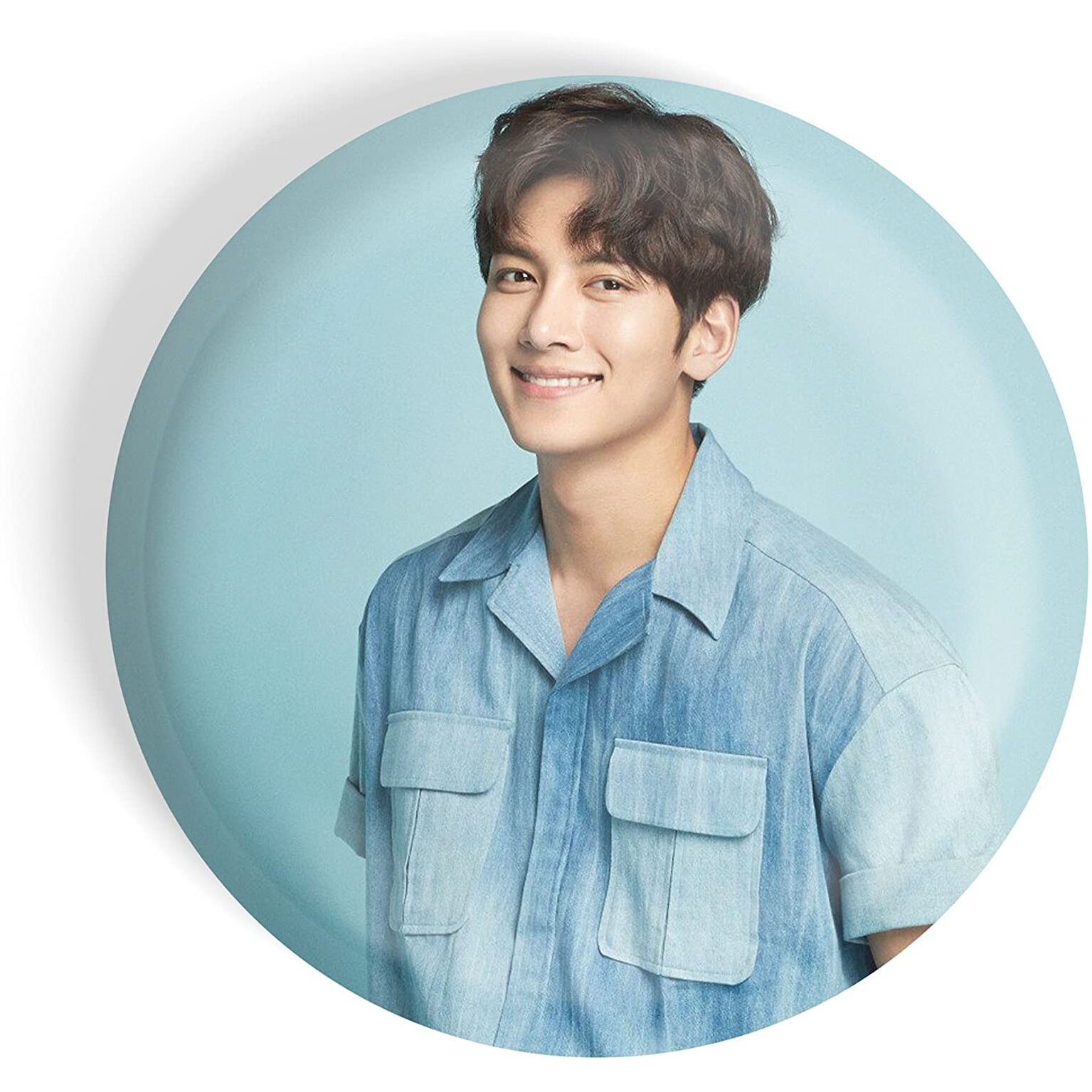 Dhcrafts Pin Badges K-Drama Korean Actor Multicolour Ji Chang-Wook D1 Glossy Finish Design Pack Of 1
