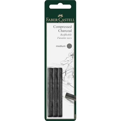 Faber-Castell Medium Pitt Charcoal Stick Set - Pack Of 3