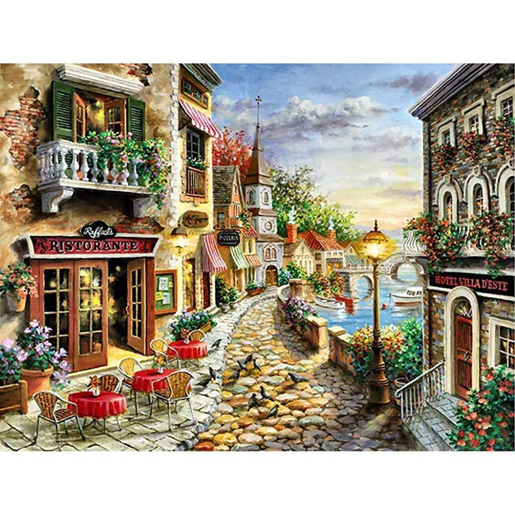 Hasthip Diy 5D Diamond Painting By Number Kits Full Drill Rhinestone Embroidery Cross Stitch Pictures Arts Craft For Home Wall Decor-11.8X15.8In (Color 2)