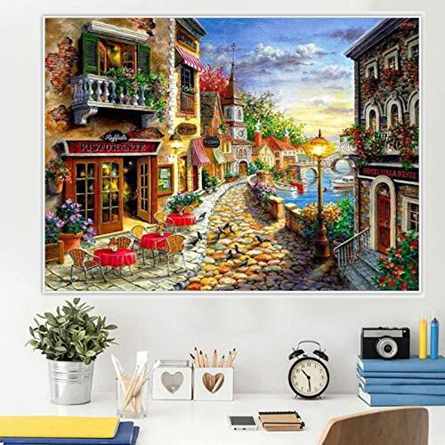 Hasthip Diy 5D Diamond Painting By Number Kits Full Drill Rhinestone Embroidery Cross Stitch Pictures Arts Craft For Home Wall Decor-11.8X15.8In (Color 2)