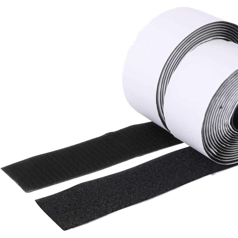 Diy Crafts 2 Inches Self Adhesive Hook And Loop 5.4 Yards Fastener Sticky Nylon Fabric Mounting Tape Strips (Multicolour)