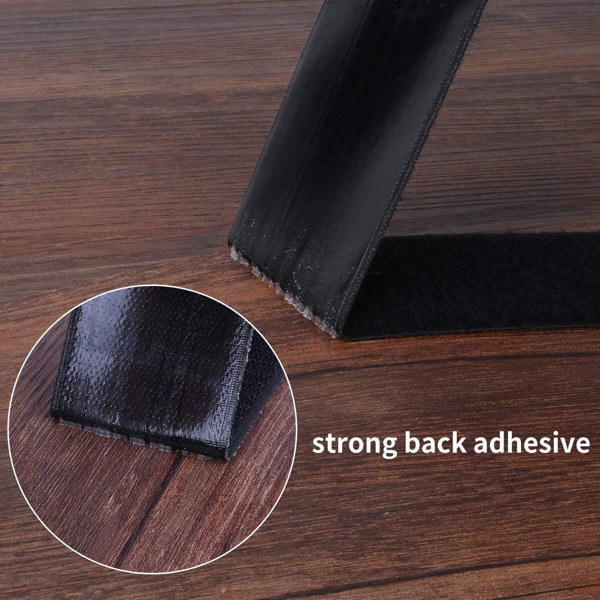 Diy Crafts 2 Inches Self Adhesive Hook And Loop 5.4 Yards Fastener Sticky Nylon Fabric Mounting Tape Strips (Multicolour)