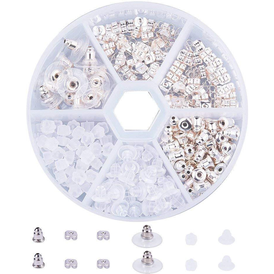 Diy Crafts Design No  2, Pack Of 250 Pcs, Elite About 5 Style Brass And Plastic Earnut Earr(Design No  2, Pack Of 250 Pcs)
