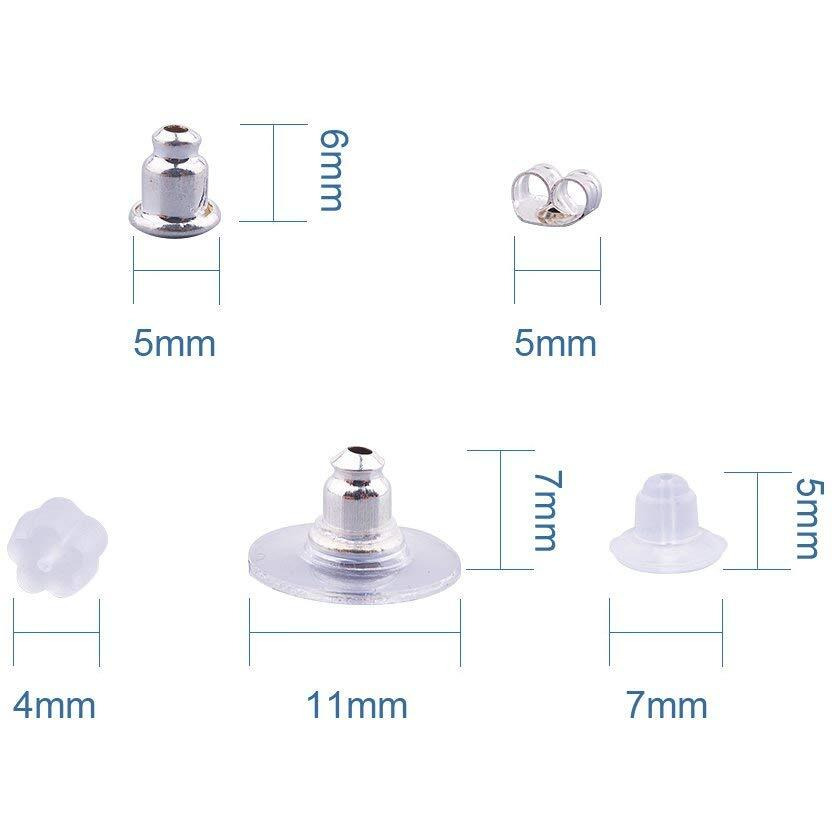 Diy Crafts Design No  2, Pack Of 250 Pcs, Elite About 5 Style Brass And Plastic Earnut Earr(Design No  2, Pack Of 250 Pcs)