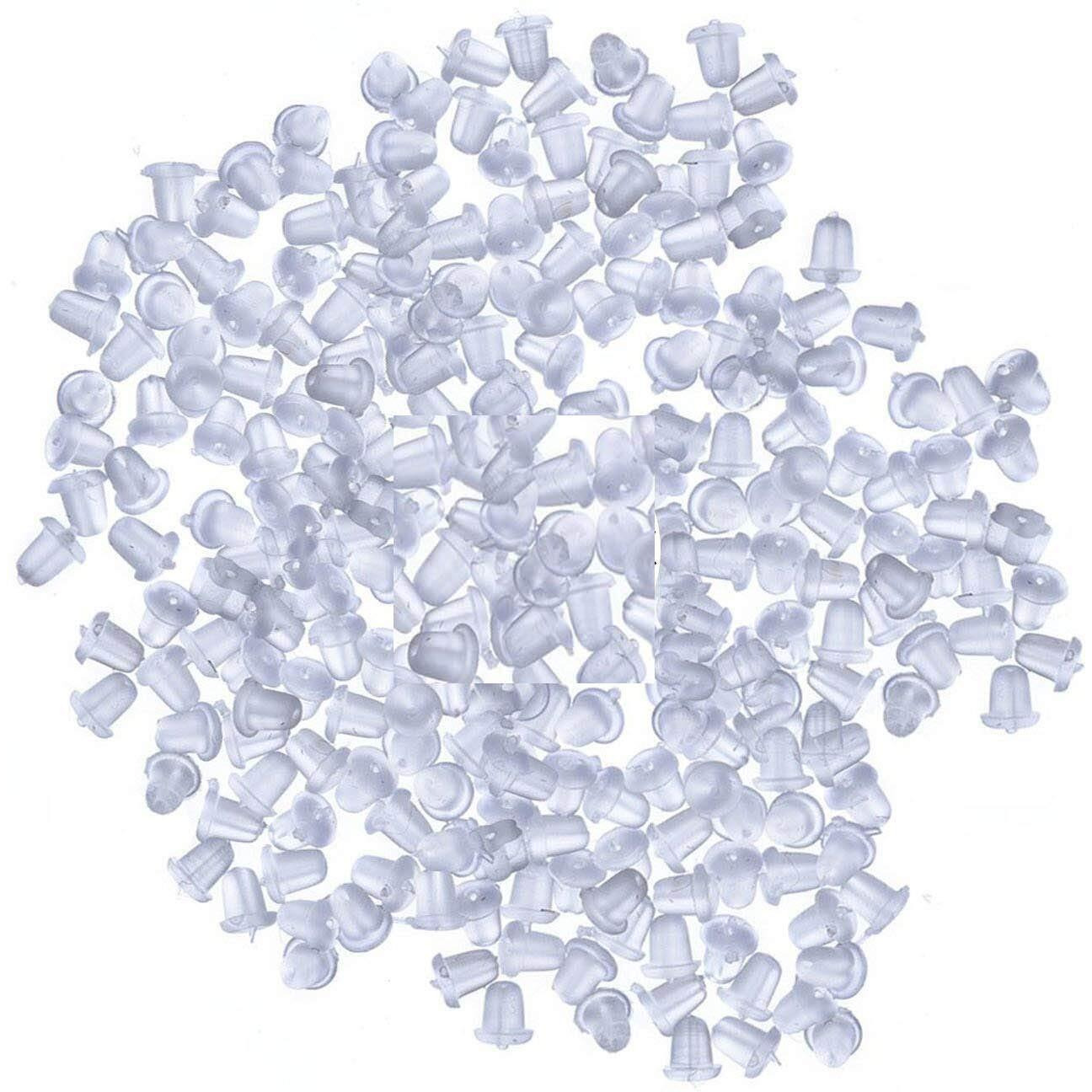 Diy Crafts Pack Of 500 Pcs, Gold Silver, Pairs Bullet Clutch Earring Backs With Pad Earring Safety Backs (Silver G(Pack Of 500 Pcs, Gold Silver)