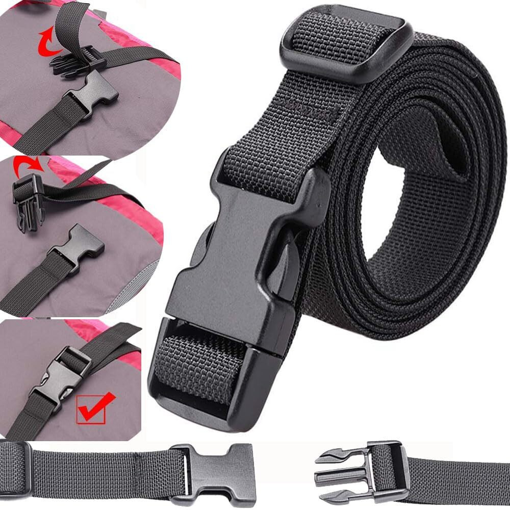 Diy Crafts Pack Of 8 Pcs, Multi Colour, 78" X 2" Inch Nylon Strap Buckle Packing Straps Tra(Pack Of 8 Pcs, Multi Colour)