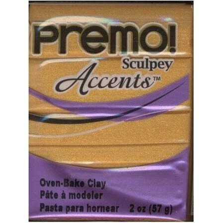 Premo Sculpey Accents Polymer Clay - Accent 18K Gold (Size  2Oz)