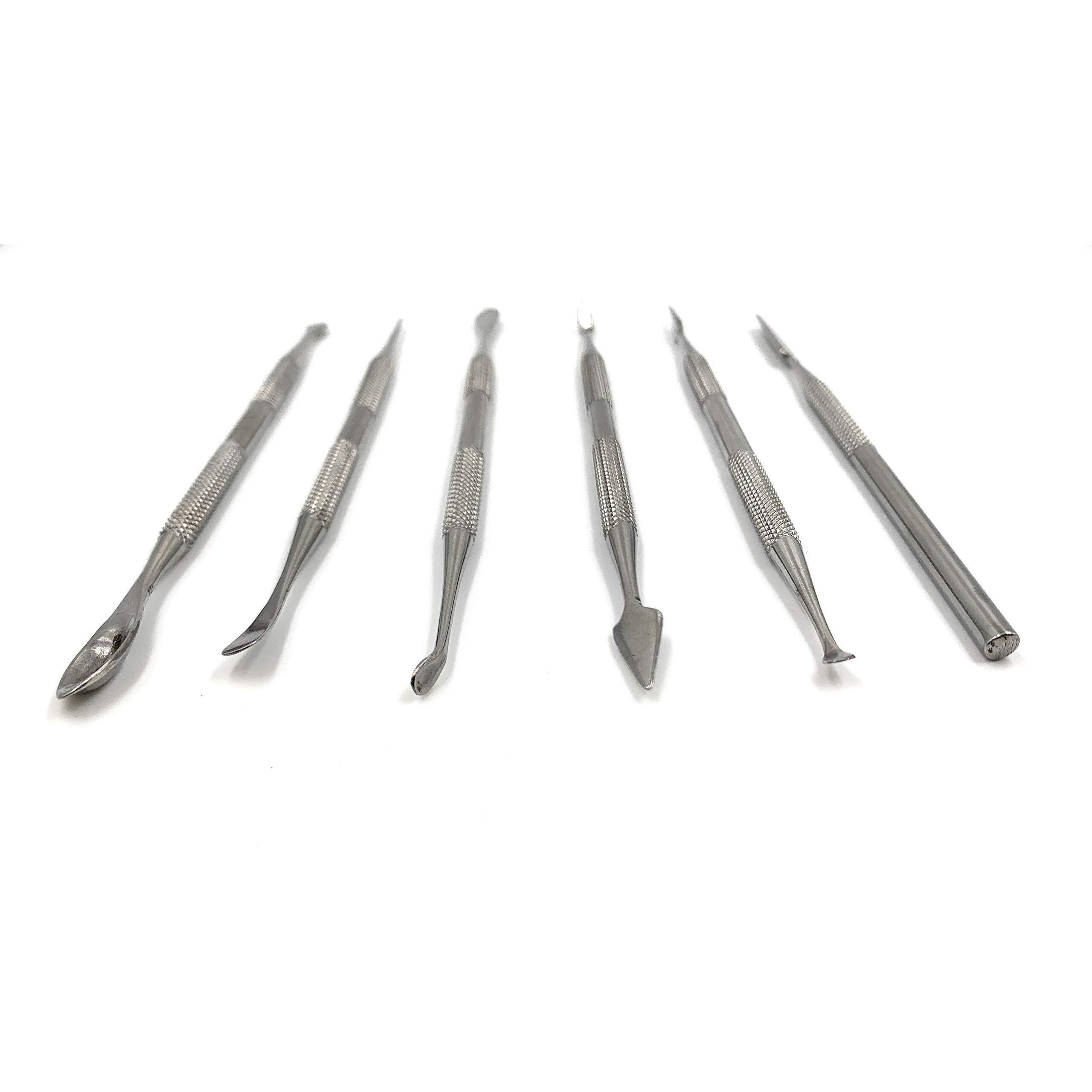 Aone Wax Carvers & Spatulas/Probes Set Of 6 For Carving, Shaping, Modeling, Cutting, Scraping On Wax, Ceramic, Soap, Clay & Wood, Soft Metals, Pottery, Jewellery Making, Model Making, Hobby Crafts Diy