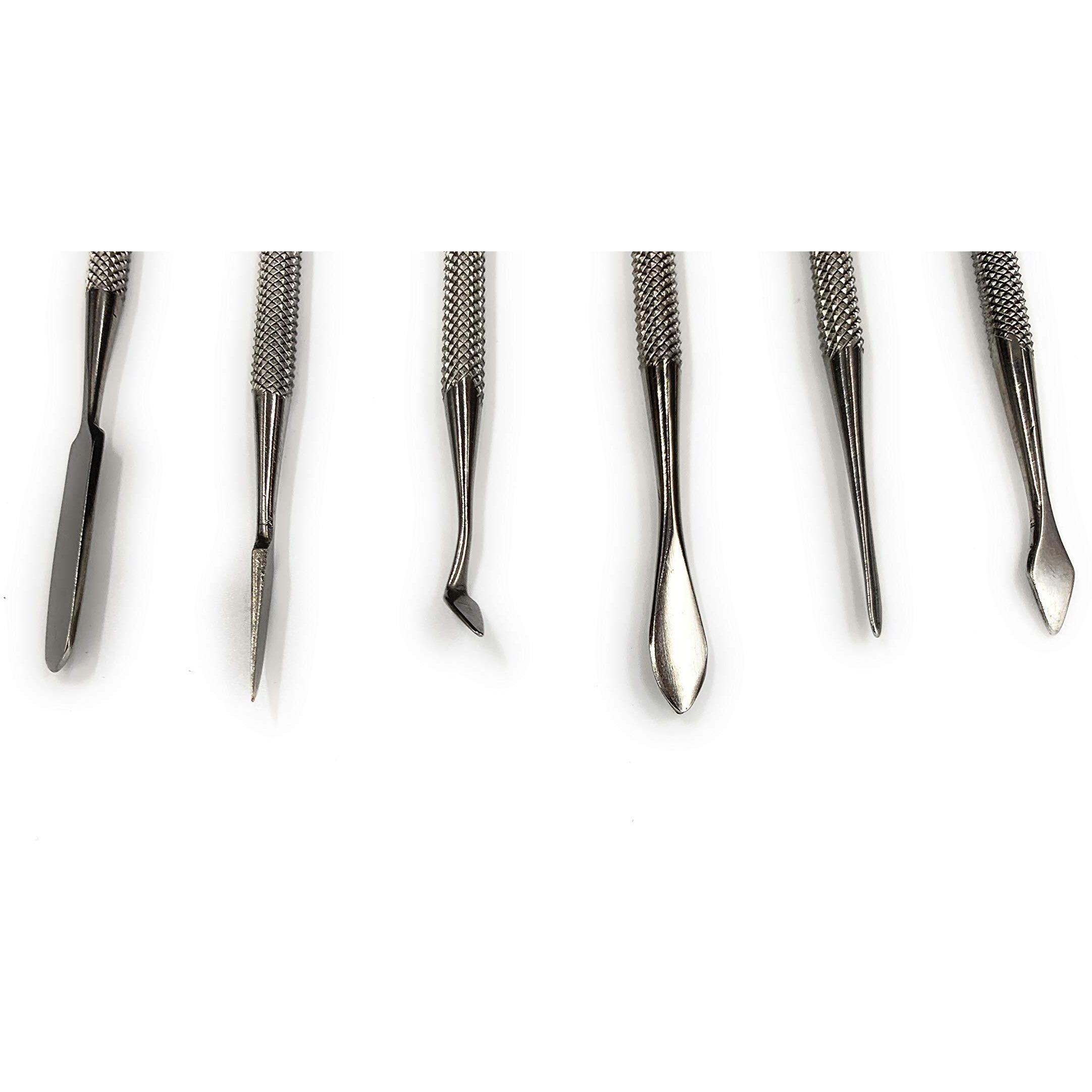 Aone Wax Carvers & Spatulas/Probes Set Of 6 For Carving, Shaping, Modeling, Cutting, Scraping On Wax, Ceramic, Soap, Clay & Wood, Soft Metals, Pottery, Jewellery Making, Model Making, Hobby Crafts Diy