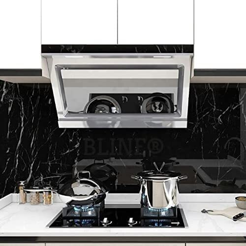 Om Akshar Self Adhesive Stickers Black Self-Adhesive Wall Sticker And Heat Resistant Pvc Bathroom Wall Stickers Contact Paper Marble For Home An Kitchen (2 M Black A)