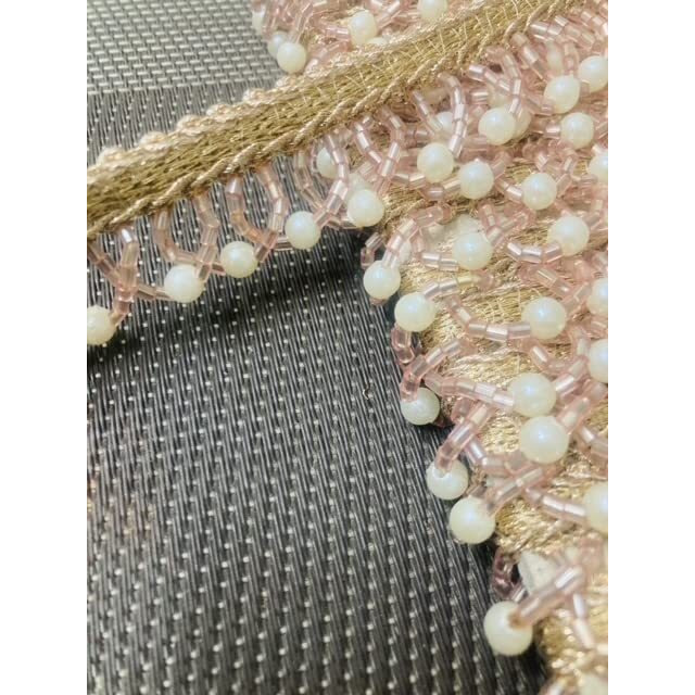 Eera Fashion Icing Private Limited Eerafashionicing Tassel Fringe Sequence Lace Border For Saree, Lehenga, Dupatta, Bag, Craft And Decorations (3.5 C.M. X 9 Metre) (Anmol - Rose Gold)