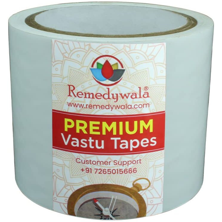 Remedywala Vastu White Color Tape (3 To 4 Inch) (20 Meter)