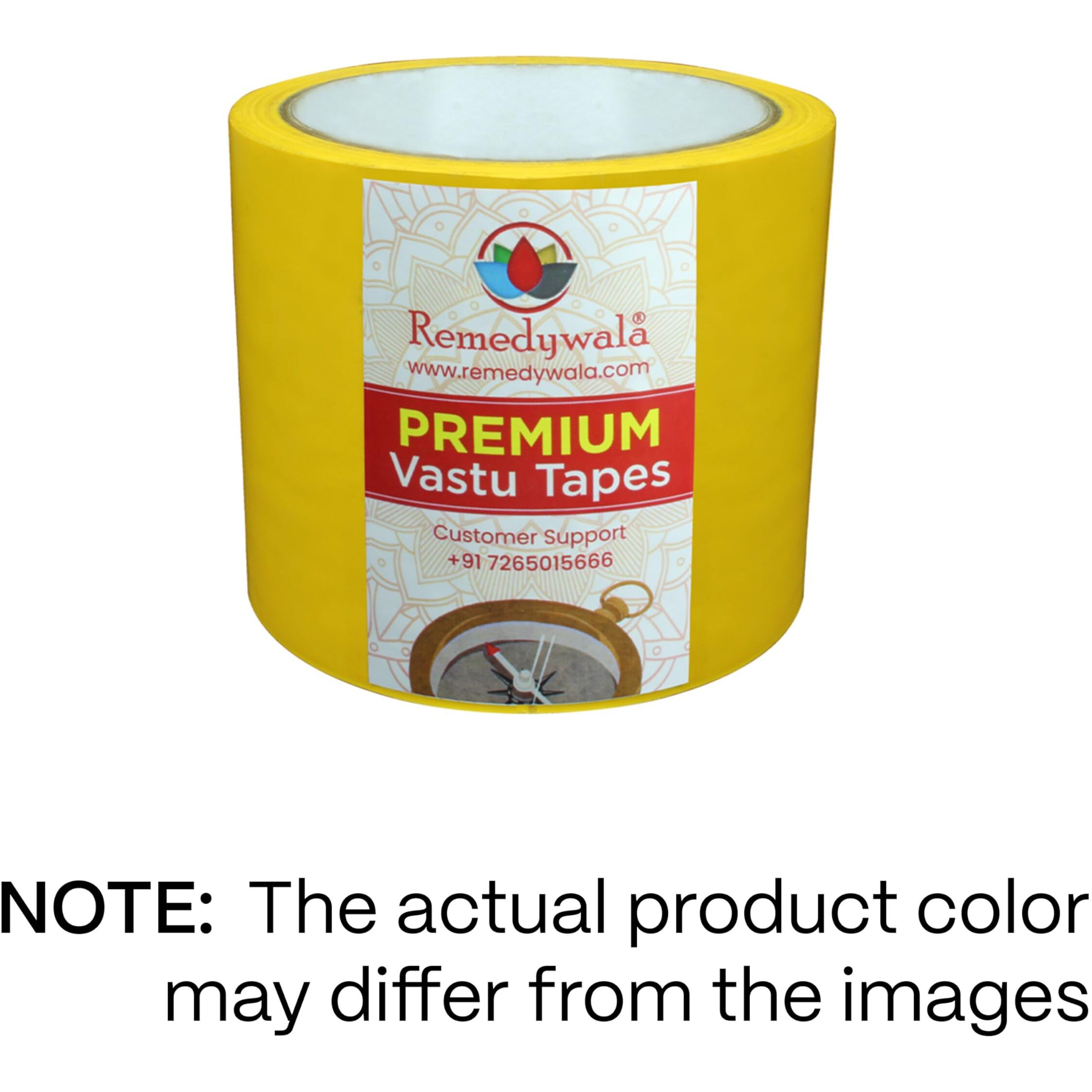 Remedywala Vastu Yellow Color Tape (3 To 4 Inch) (20 Meter)