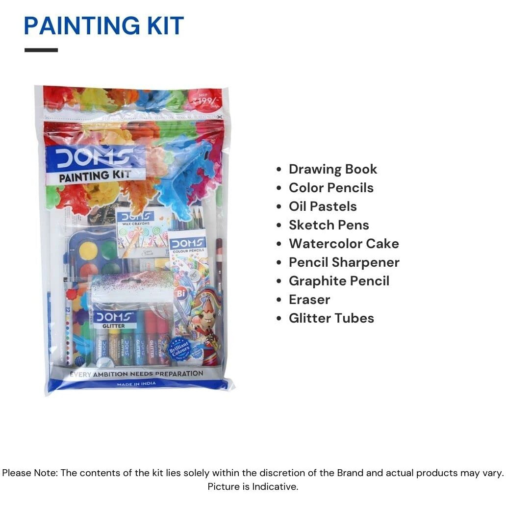 Doms Painting Set For Kids Learning (Multicolor) - Pack Of 8