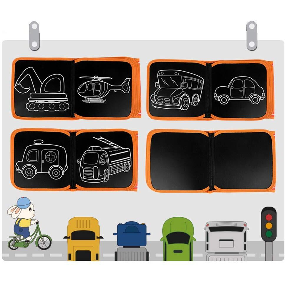 Touaretails Tumama Double Side Magic Sketch Drawing Writing Book Board For Animals Traffic Drawing, Sketching, Writing Painting Book Board For Kids, Toys With Water Sketch Pen