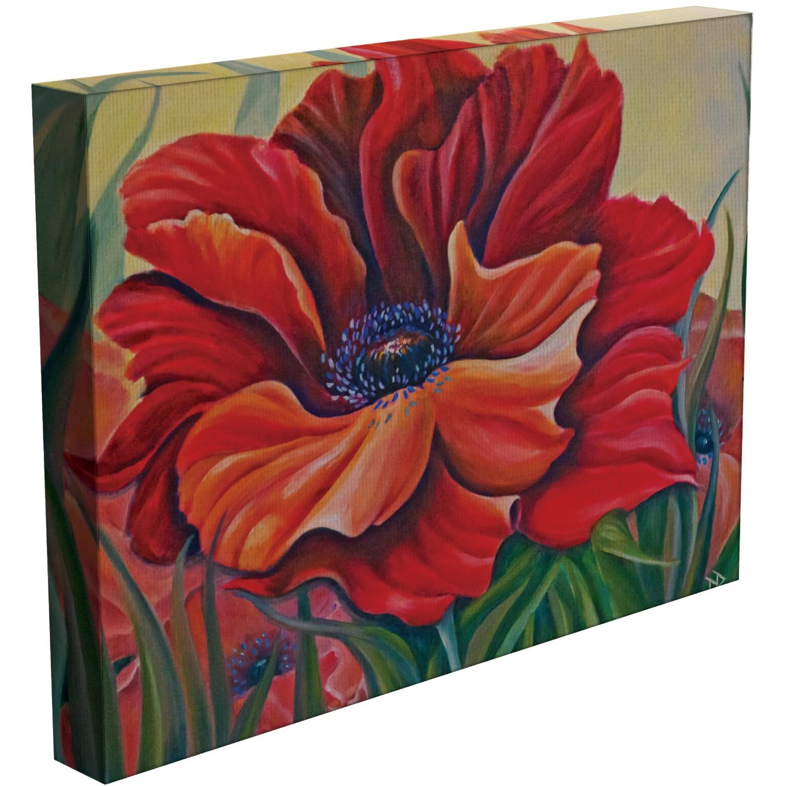Inephos Wood Floral Painting, Multicolour, Abstract, 85Cm X 70Cm