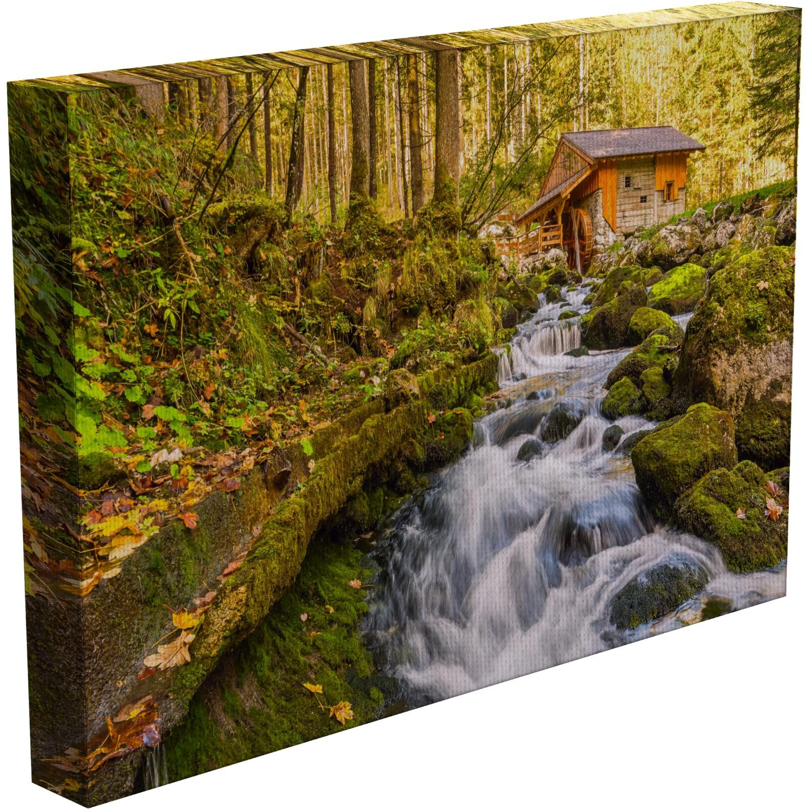 Inephos Beautiful Landscape Nature Art Wall Framed Canvas Painting For Living Room, Bedroom, Office, Hotels, Drawing Room (Multicolour, 85X55Cm)