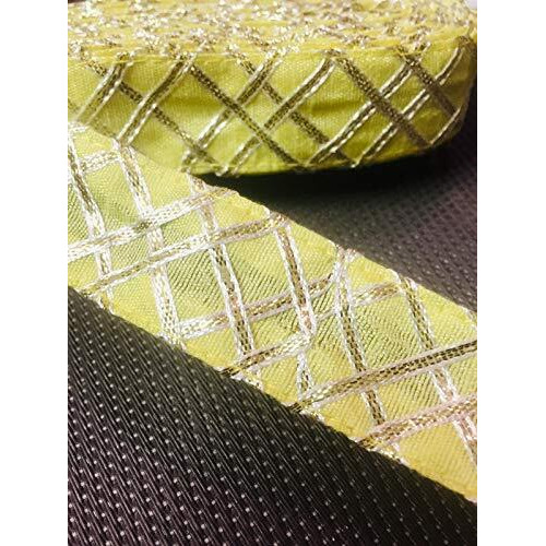 Eerafashionicing Lemon Yellow Gota Work 9 Meter Laces Borders