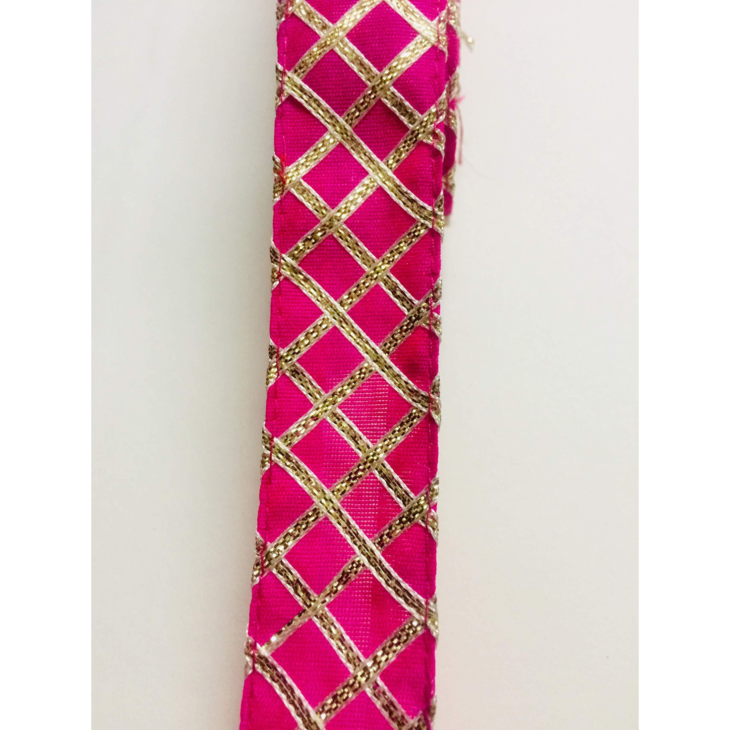 Eera Fashion Icing Private Limited 9 Meter Laces For Sarees Dresses Indo Western Kurtis (Dark Pink)