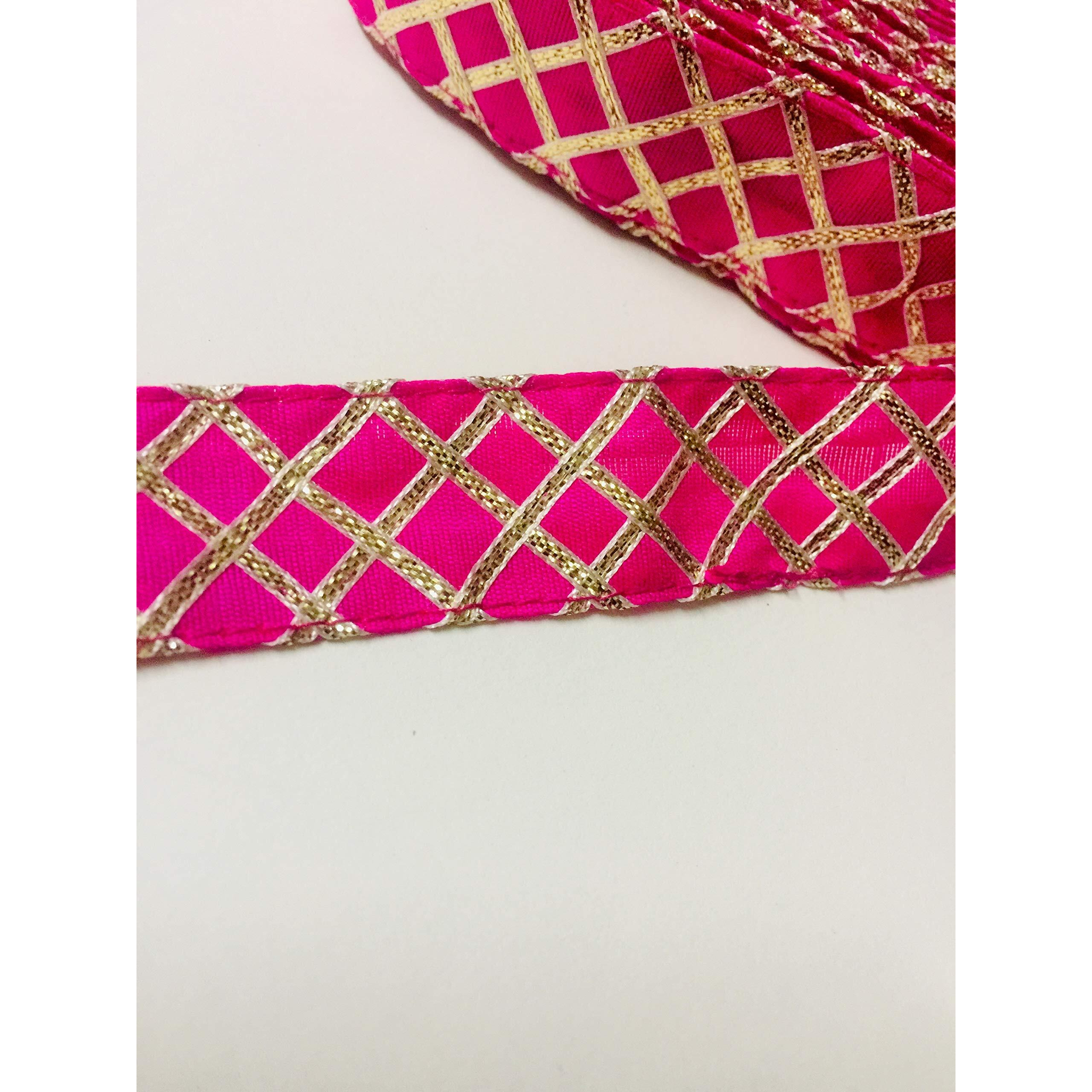 Eera Fashion Icing Private Limited 9 Meter Laces For Sarees Dresses Indo Western Kurtis (Dark Pink)