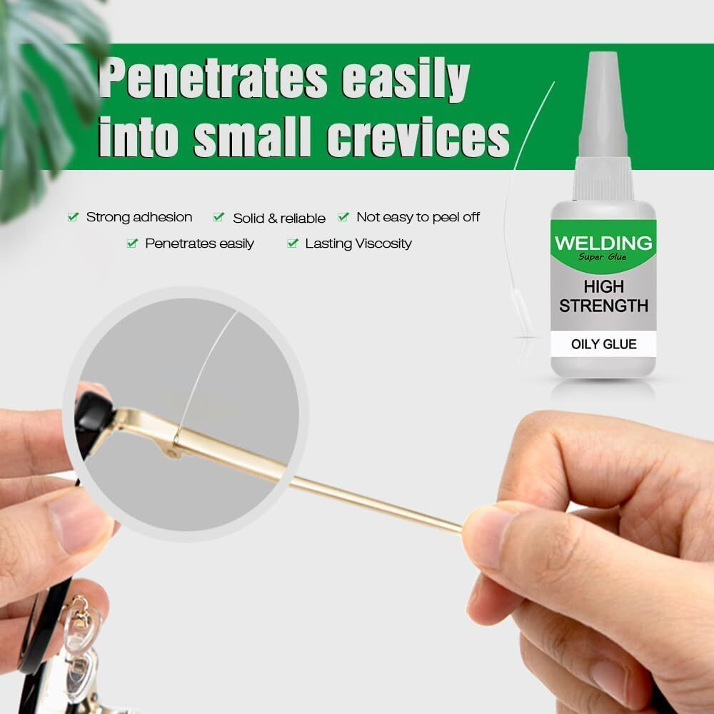 Swamine High-Strength Oily Glue,Ceramic Glue For Pottery Repair,Universal Multifunctional Glue, Mighty Instant Super Glue For Wooden,Ceramic,Plastic,Metal, Glass,Plastics, Jade Etc (2)