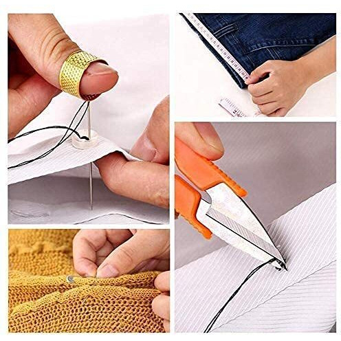 Libah Double Layer Portable Travel Sewing Kits Box With Color Needle Threads Scissor Pin Hand Work Sewing Box Handwork Sewing Accessories*- (Multi)