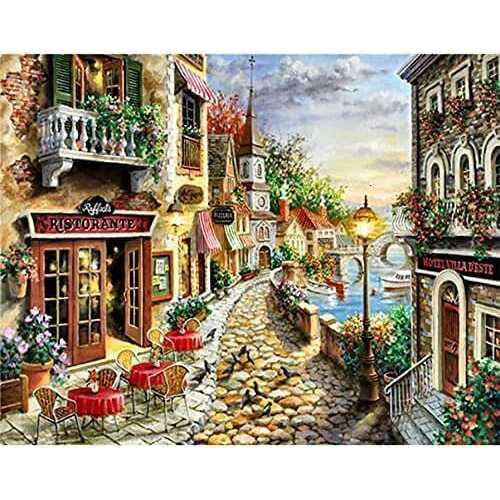 Leafloom Diy 5D Diamond Painting Kits For Adults Diamond Art Painting Full Drill Beginners Craft Kits For Home Wall Decor Gifts (Landscape)