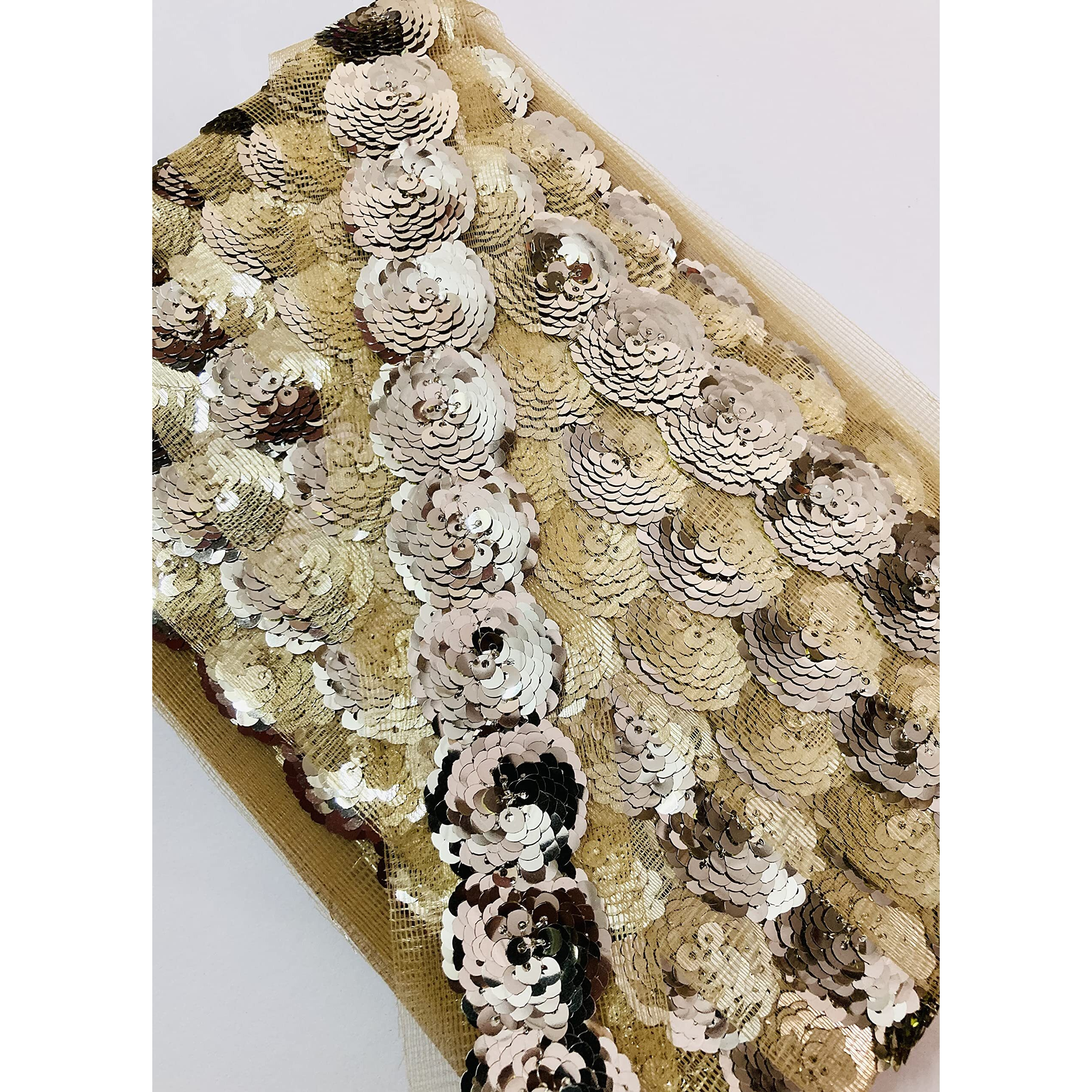 Eerafashionicing Yecna Light Gold Lace Border Dresses Craft Home Furnishings Hobby (9 M, Light Gold)