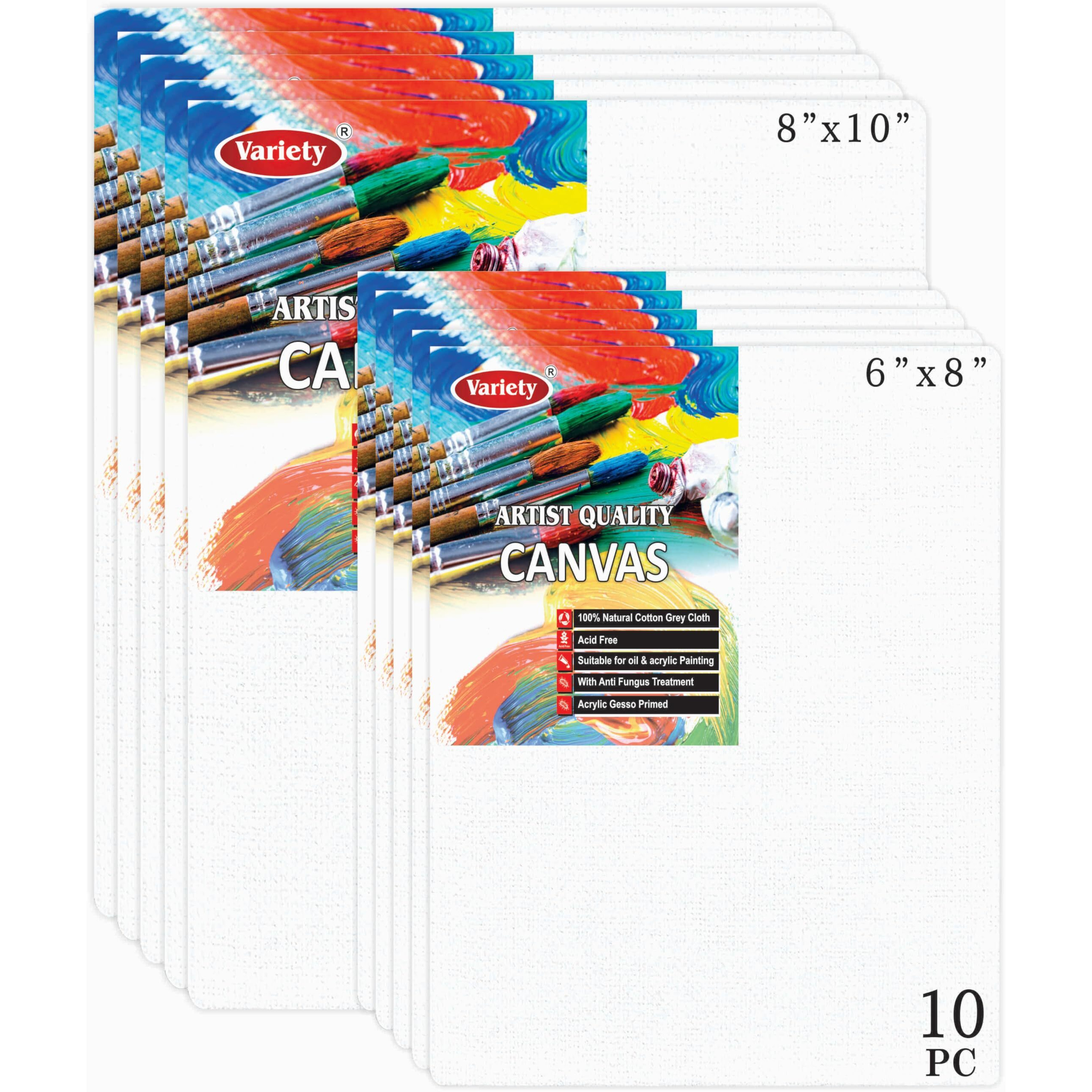 Variety Canvas 8X10[5] 6X8 [5] Artist Canvas Board