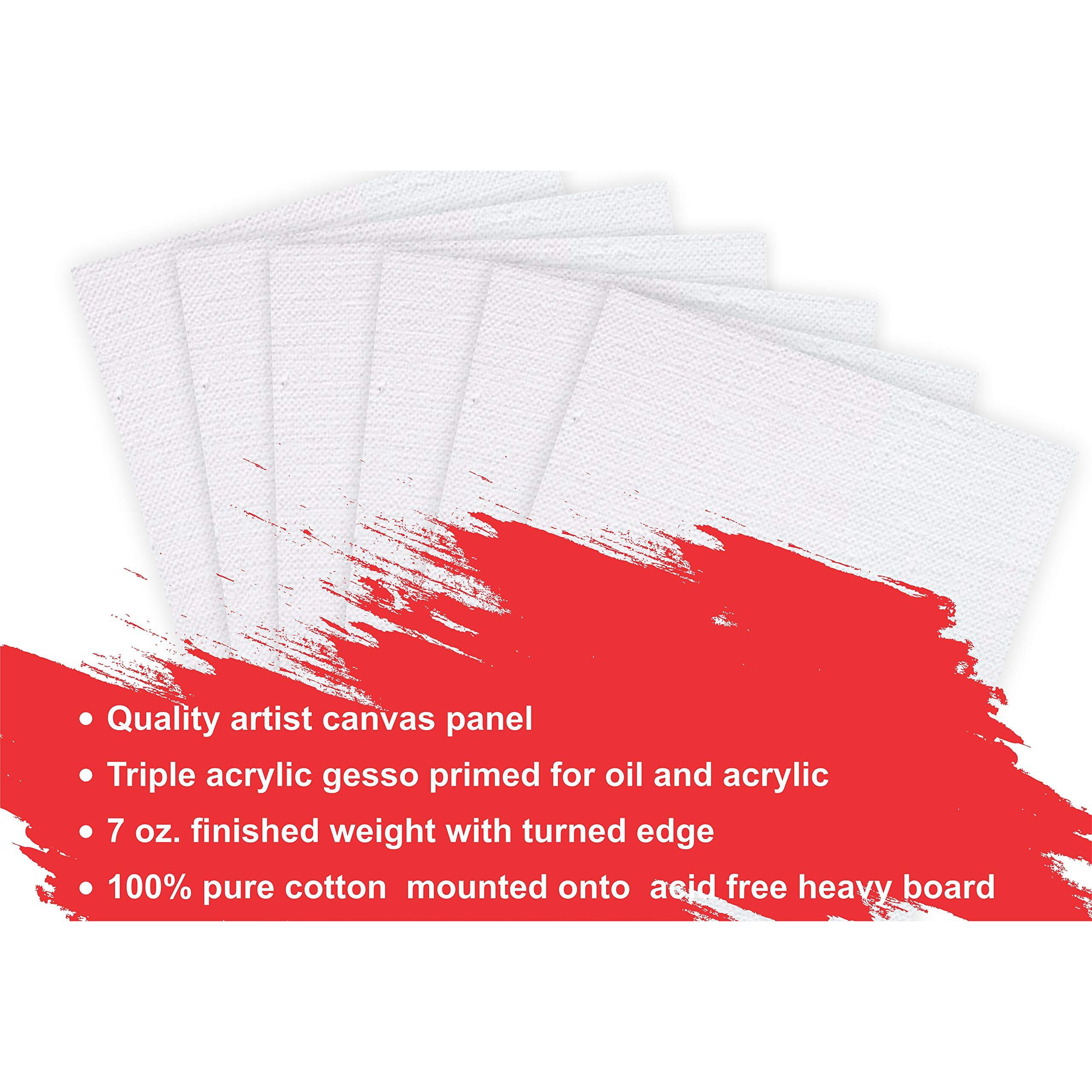 Variety Canvas Variety 10 Inch X 10 Inch Canvas Board 7 Oz Primed (10 Inch X 10 Inch Pack Of 4)