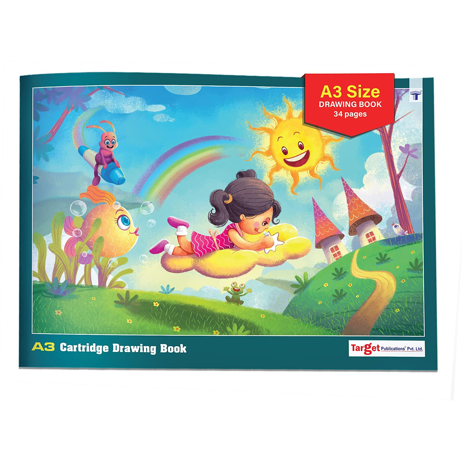 A3 Drawing Book For Artists, Kids | A3 Sketch Book| 34 White Blank Plain Pages | Soft Bound | 42 X 29.7 Cm| Sketching, Colouring, Painting