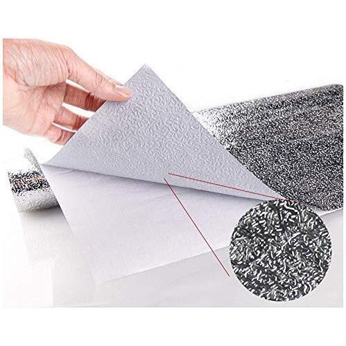 Ngel Aluminium Foil Stickers, Oil Proof, Kitchen Backsplash Wallpaper Self-Adhesive Wall Sticker Anti-Mold And Heat Resistant For Walls Cabinets Drawers And Shelves (30 * 200 Cm)