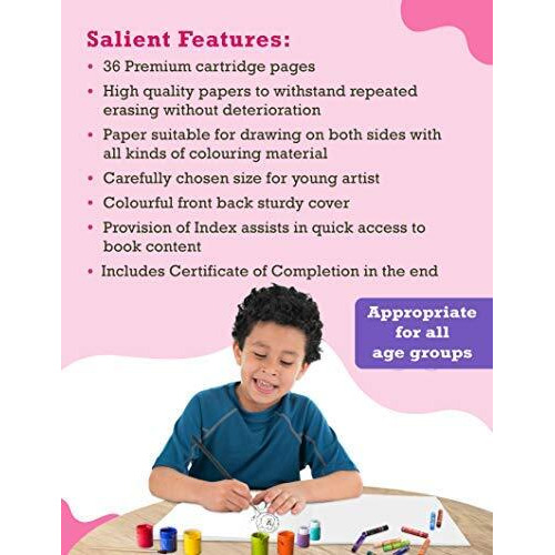 Target Publications Drawing For Kids | A4 Size Drawing Books | 36 White Blank Drawing Pages | Sketch Books For Drawing, Colouring And Painting | Set Of 10 Art Sketchbooks