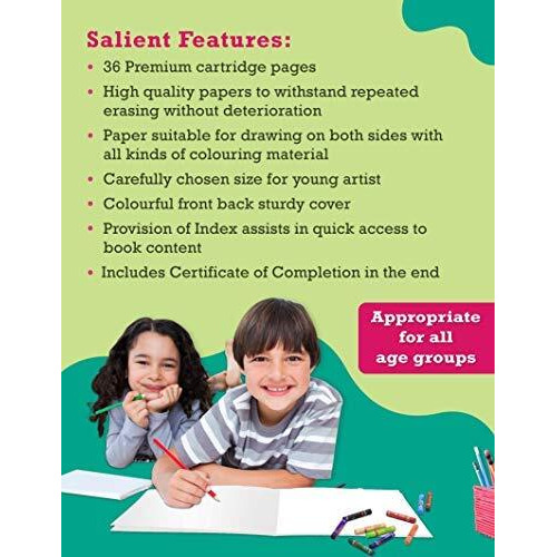 Drawing Books For Kids | 2A Size Drawing Books | 36 White Blank Drawing Pages | Drawing Sheets For Drawing, Colouring And Painting | Set Of 3 Art Sketchbooks