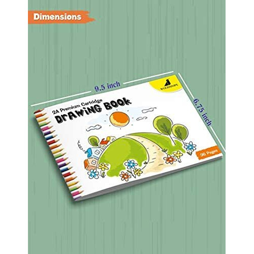 Drawing Books For Kids | 2A Size Drawing Books | 36 White Blank Drawing Pages | Drawing Sheets For Drawing, Colouring And Painting | Set Of 3 Art Sketchbooks