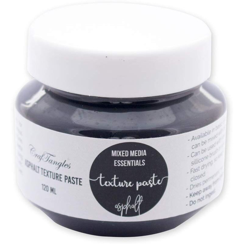 Craftangles Mixed Media Essentials - Texture Paste - Asphalt (120 Ml)