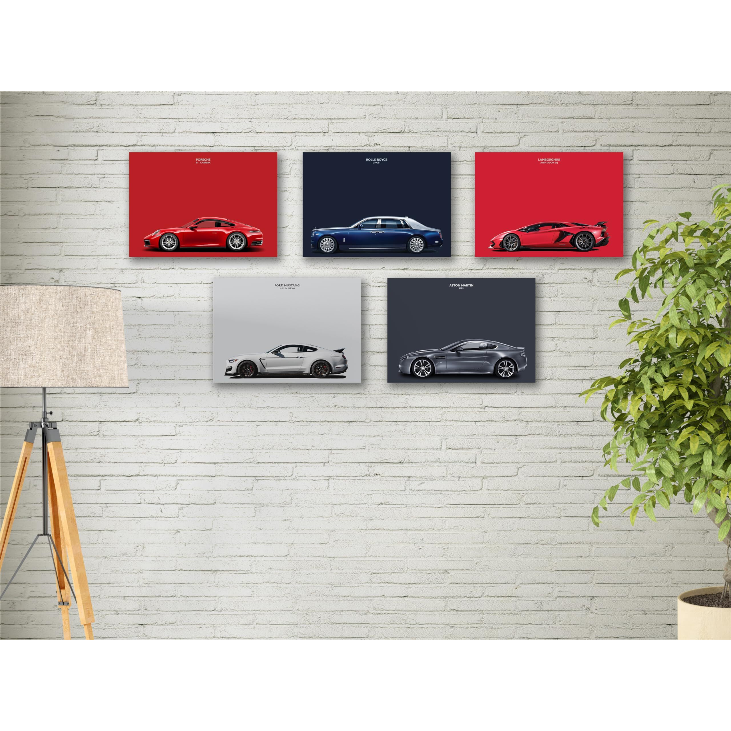 Dynamis Lmlc Super Cars Series Unframed Wall Poster, Size A3 (12 Inch X 18 Inch Size, Set Of 5 Horizontal, Multicolour)