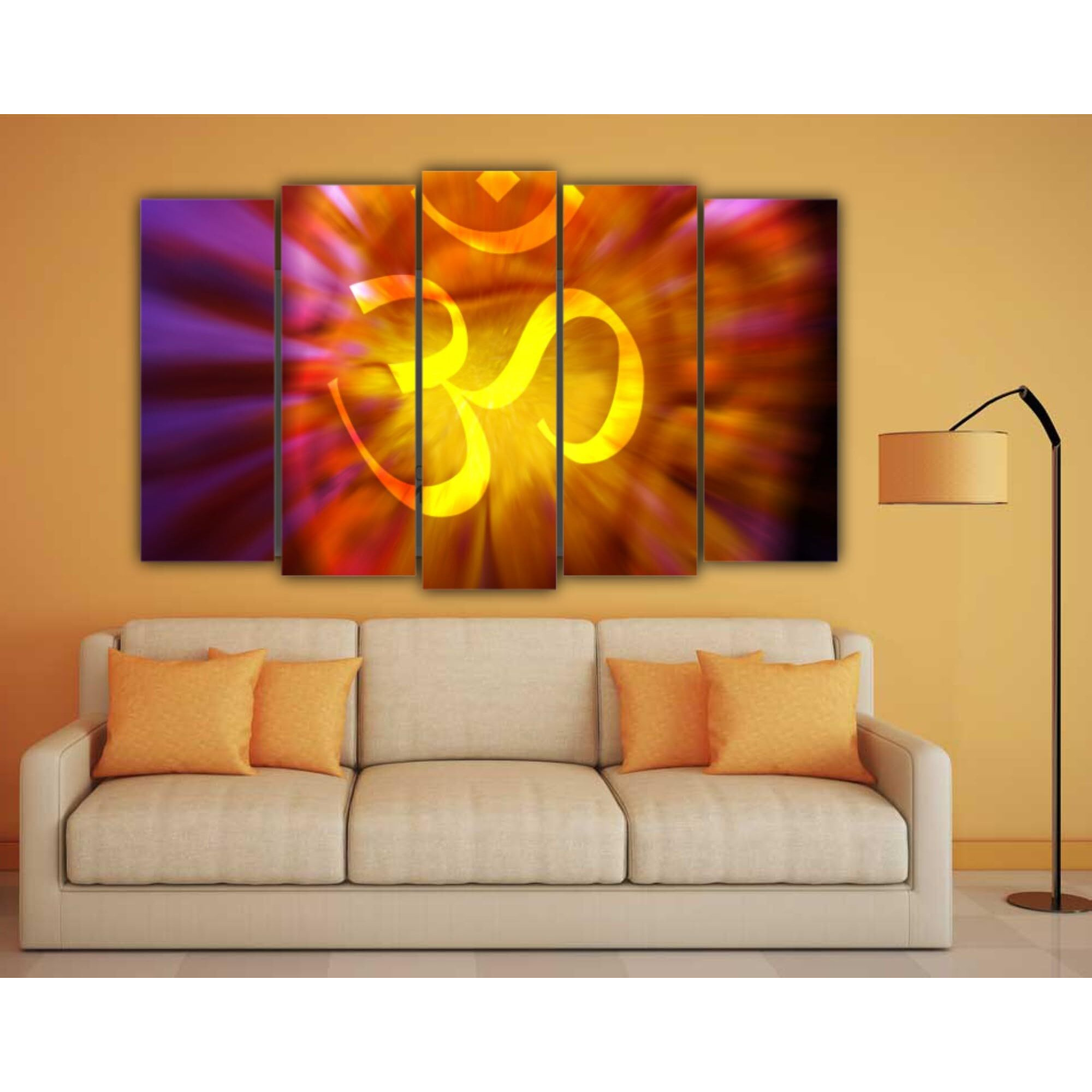 Inephos Vinyl Abstract Wall Painting, Multicolour, Abstract, Standard