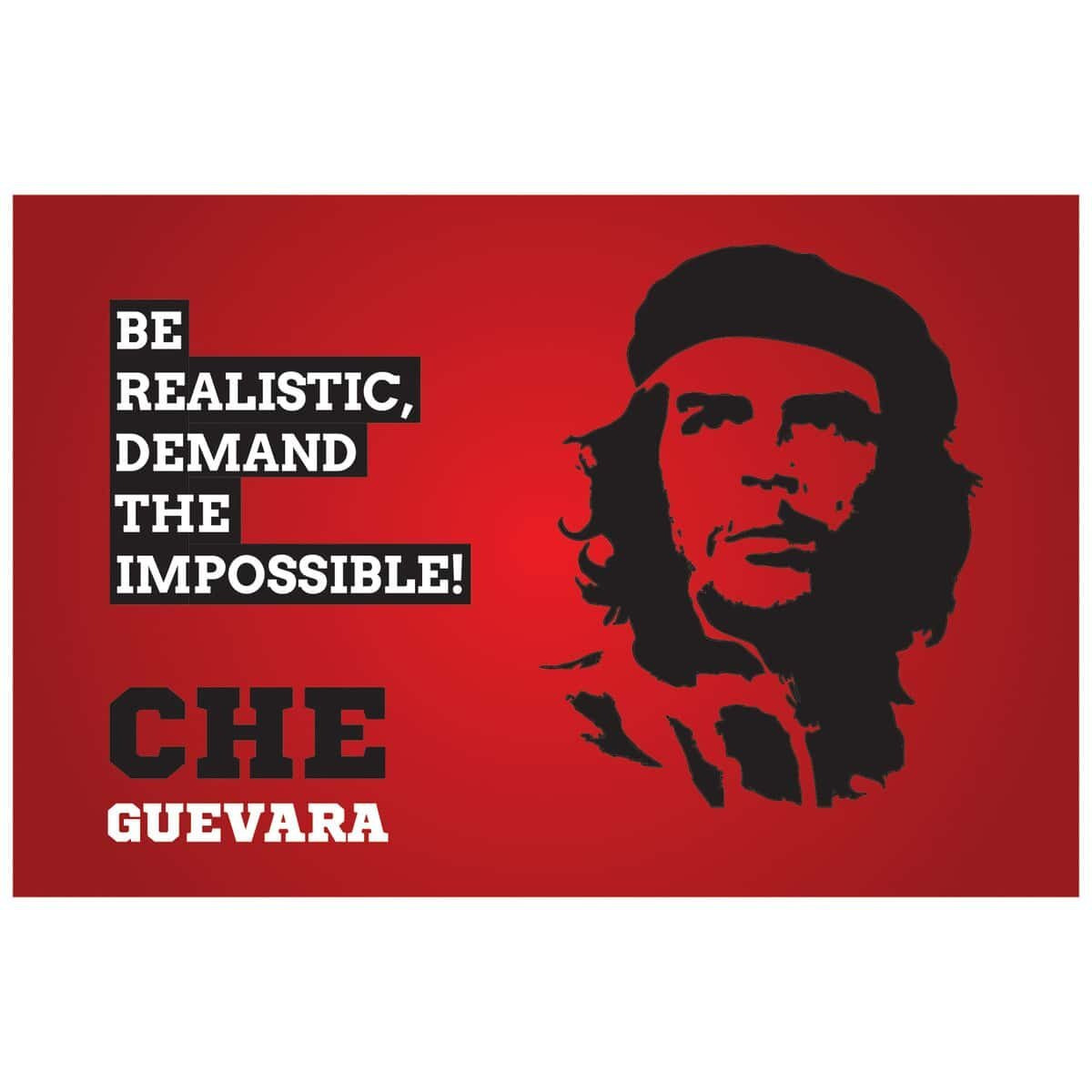 Inephos Paper Abstract Che Guevara Be Realistic Poster, Multicolour, 12 Inch X 18 Inch