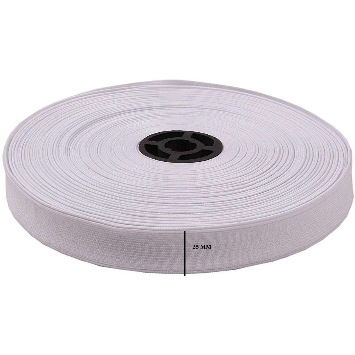 Aanij Elastic Long Lasting For Tailoring/Sewing, Fashion Designing, Boutique, Stitching (25 Mm, 5,Meter)
