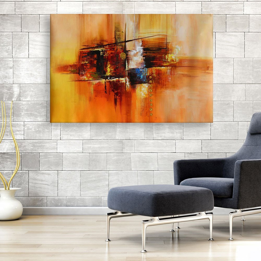 Inephos Fabric Wall Painting, Black, Purple, Abstract, 91Cm X 61Cm